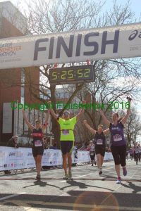 Finishing my first marathon