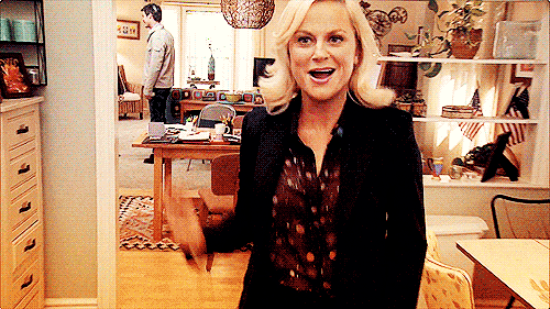 Leslie from Parks and Recreation dancing gif (who am I)