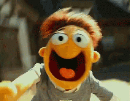 Muppet running really fast gif