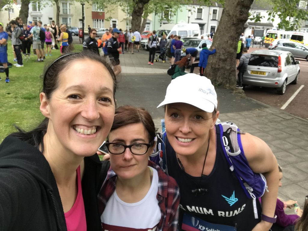 My pre race selfie with Rhian and Rosie